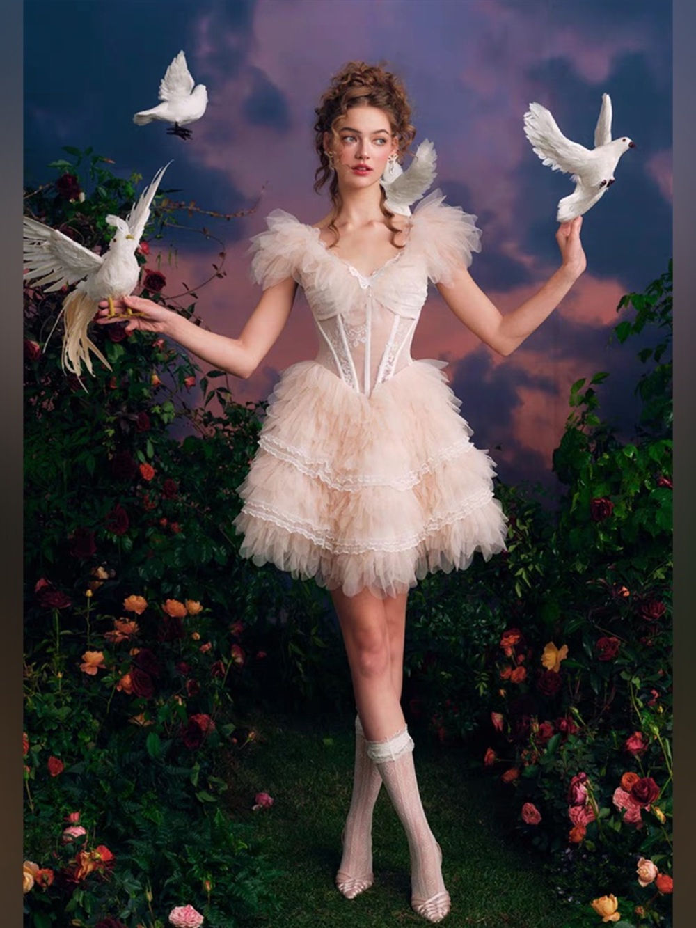 Lacemade Befalling Of Wings Corset Mini Dress Size Medium